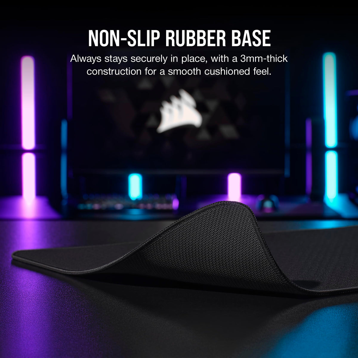 Corsair MM500 v2 Hybrid Cloth Gaming Extended Mouse Pad – 93cm x 30cm – Spill-Proof Coating