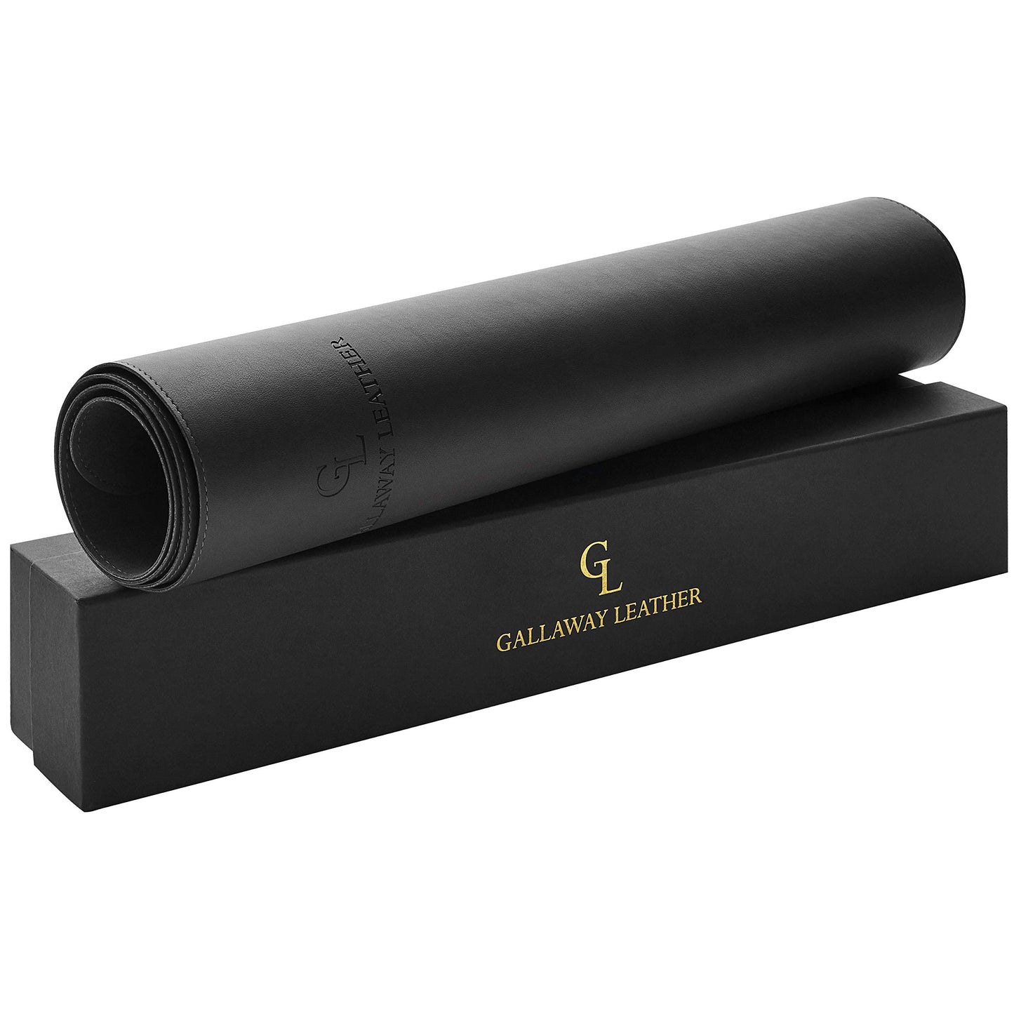 Gallaway Leather Desk Mat, Office Writing Desk Pad, Large 36" x 17" Black, for Top of Desks, Gift