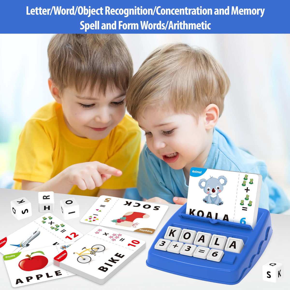 Yolscue Montessori Matching Letter Games,Educational Toys for 3-8 Year Olds Boys Girls,Alphabet
