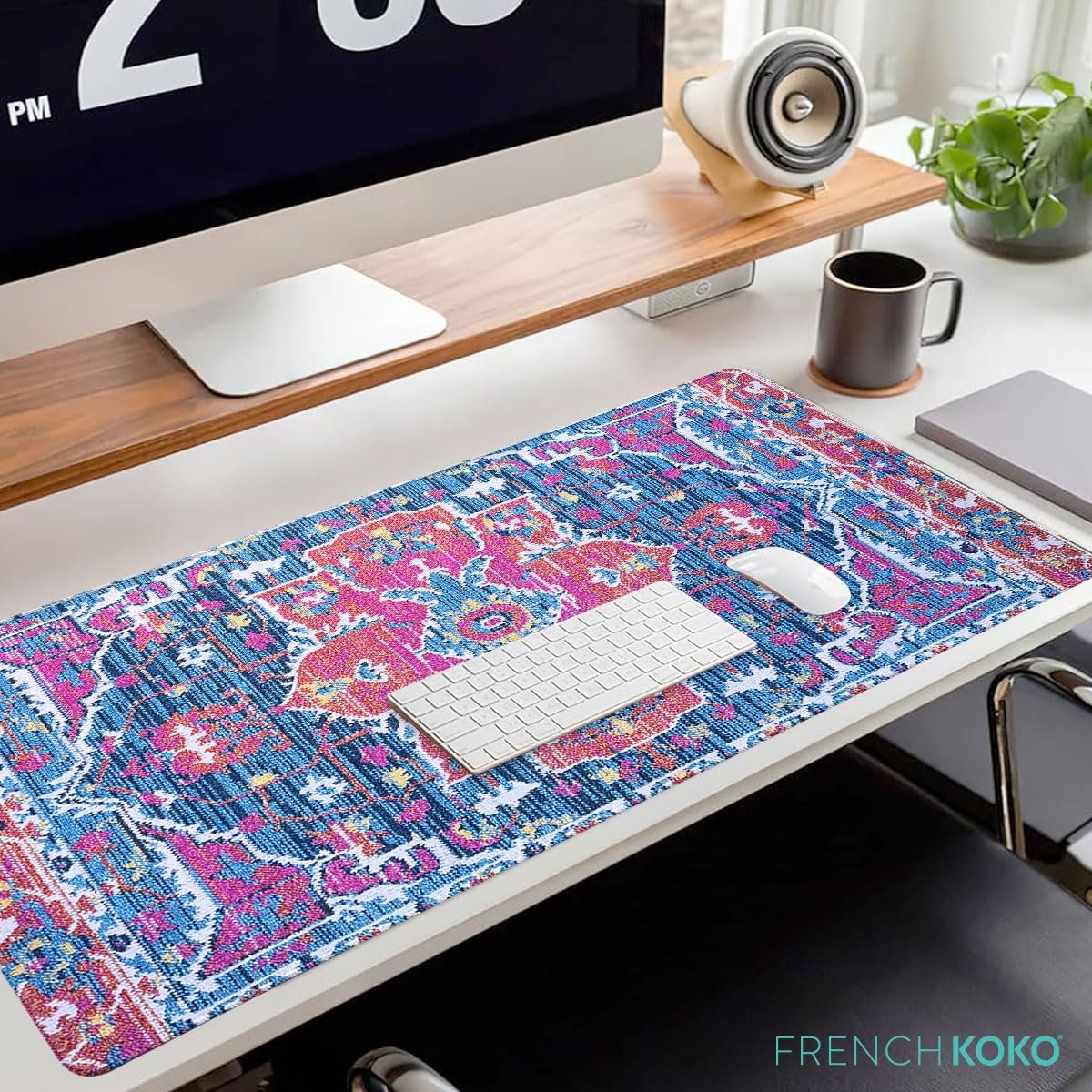 French KOKO Large Mouse Pad, Desk Mat, Keyboard Pad, Desktop Home Office School Essentials College