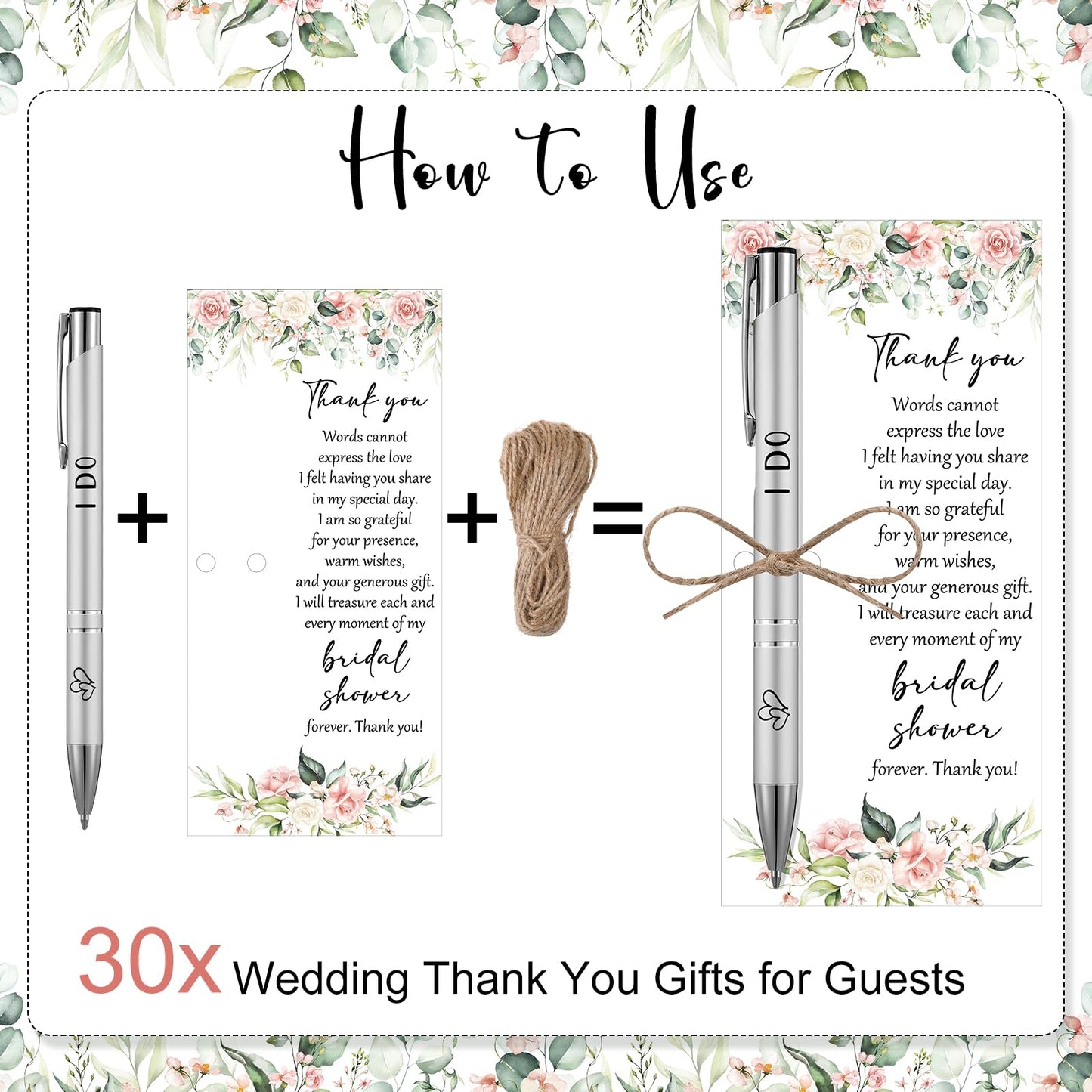 Chiisong 30 Sets Bridal Shower Favors for Guests, Floral
