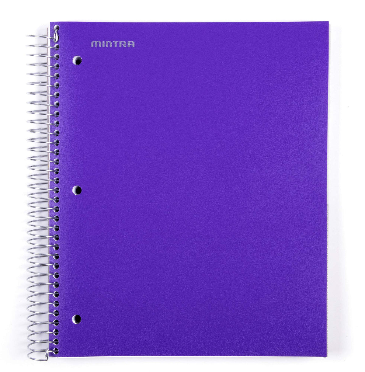 Mintra Office Durable Spiral Notebooks, 5 Subject (Purple, College Ruled 1pk)