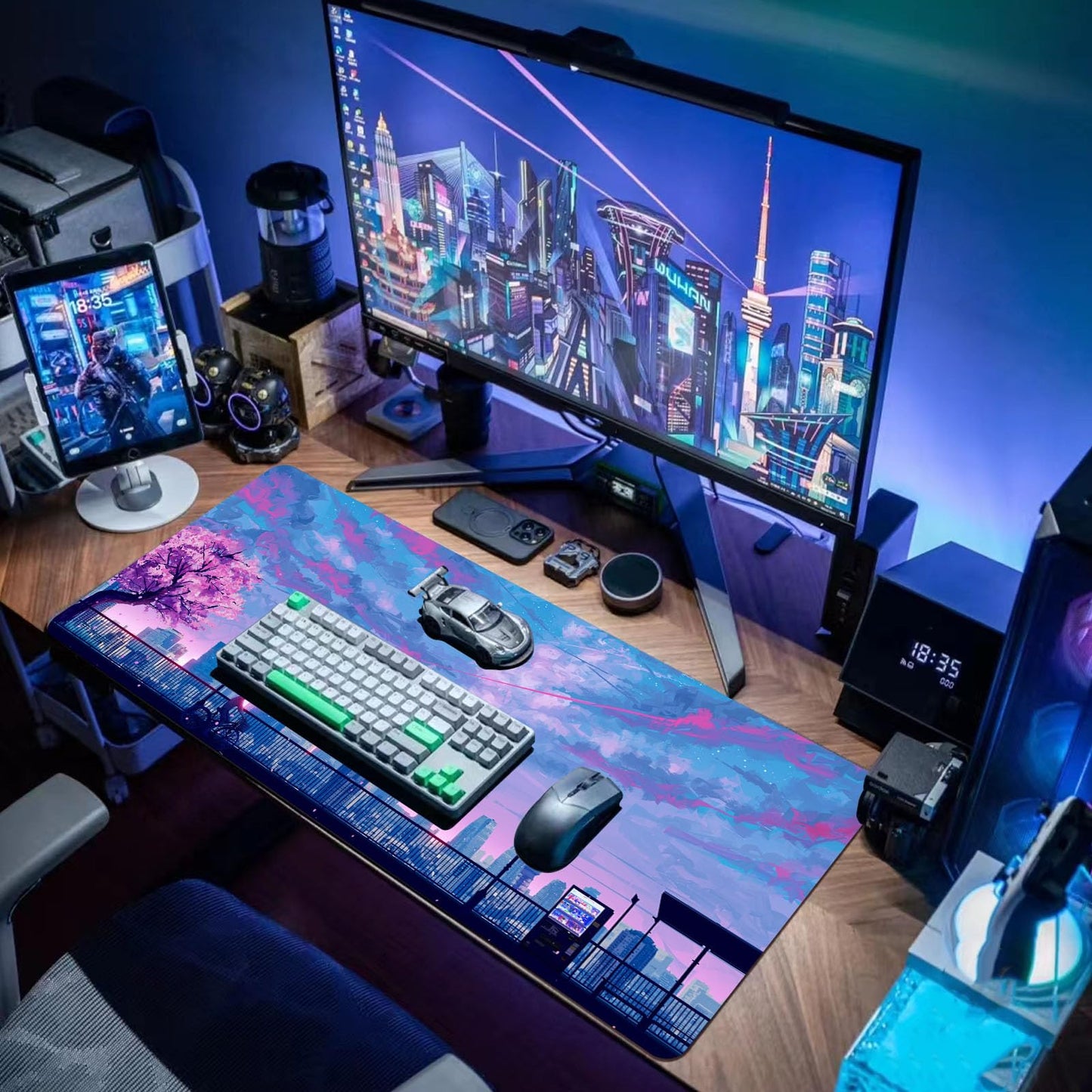 Desk Mat Mouse Pad Gaming Desk Pad XL Large Mouse Mat Office Decor Accessories (Pink C)