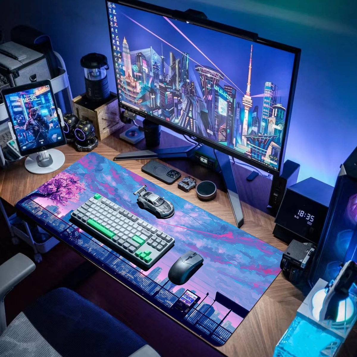 Desk Mat Mouse Pad Gaming Desk Pad XL Large Mouse Mat Office Decor Accessories (Pink C)