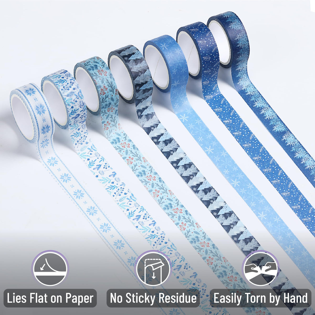 Mr. Pen- Washi Tape Set, 21 Rolls, Assorted Sizes, 5 Yards/Roll