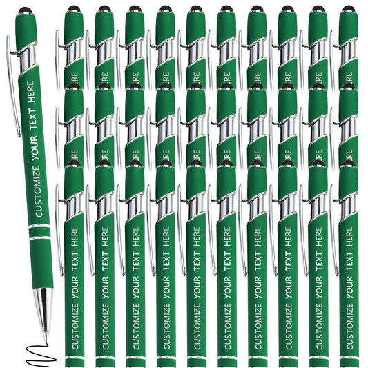 Yananka 36 Pcs Custom Pens with Stylus,Personalized Pens with Free Engraving,Customized Pens with