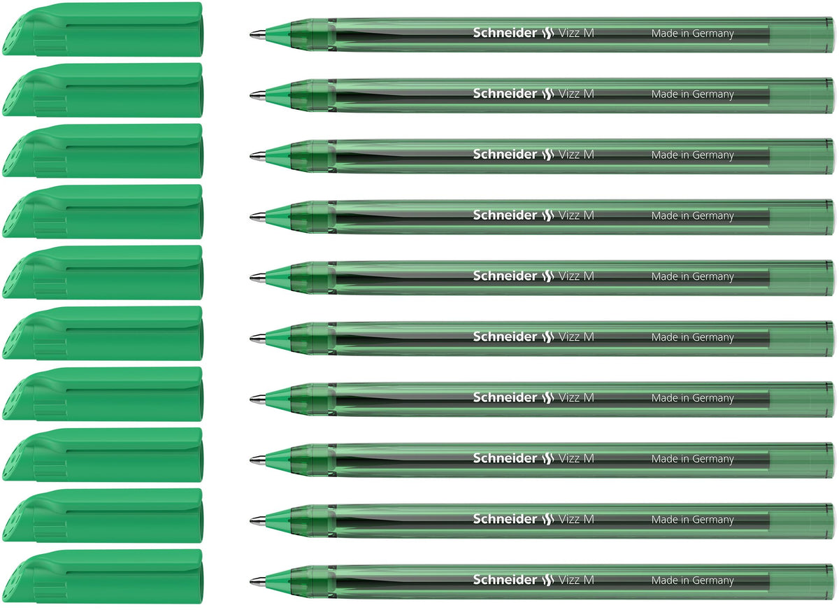 Schneider Vizz 102204 Ballpoint Pen for Easy and Quick Writing - Colour Ink Barrel - Medium Line