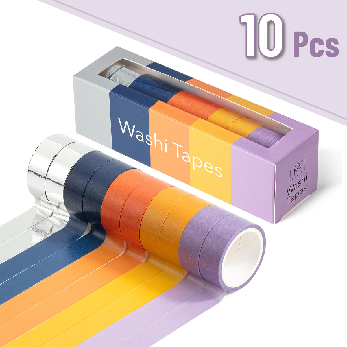 Mr. Pen- Washi Tape Set, 10 Rolls, 5 Yards/Roll, Washi Tape for Scrapbook