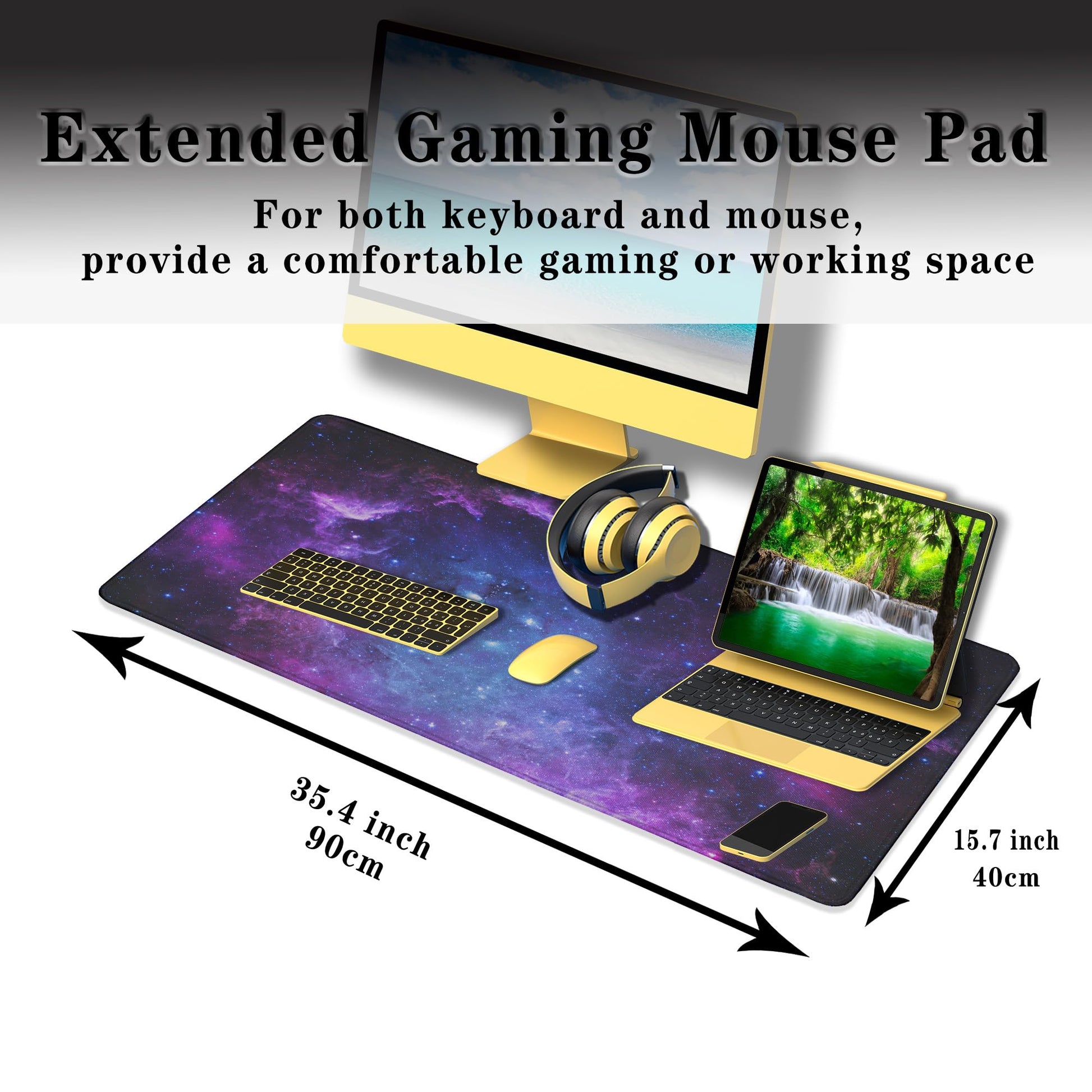Samgula Mouse Pad Computer Desk Accessories Office Pad, Big Mouse Pads Desktop Mat, XXL Mouse Pad