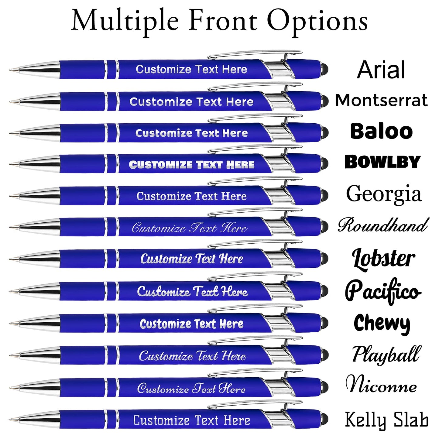 Up to 500 Personalized Pens Bulk Custom Ballpoint Pens with Business Name Message Logo, Customized