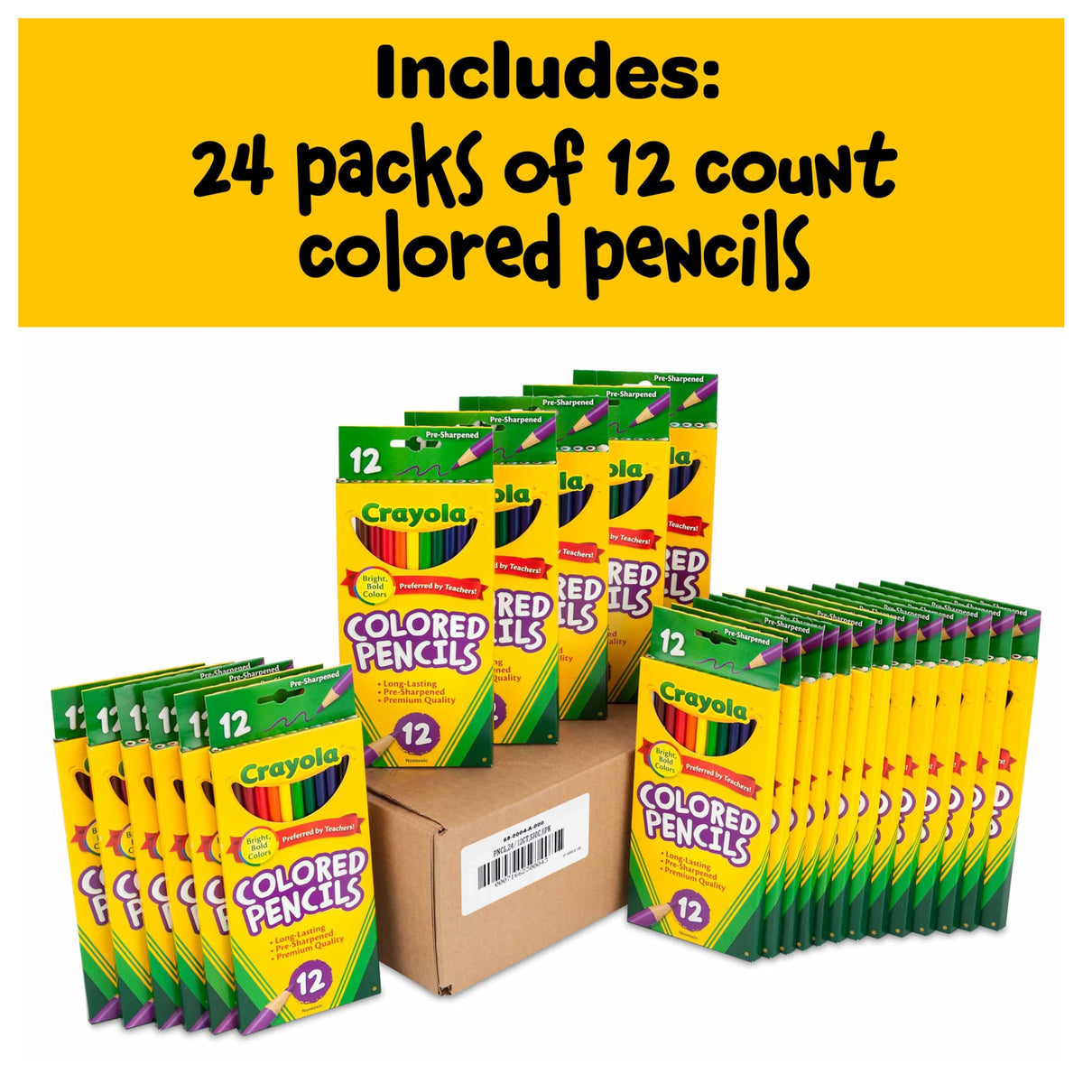 Crayola Bulk Colored Pencils for Kids (24pk), Teacher Classroom Must Haves, School Supplies for