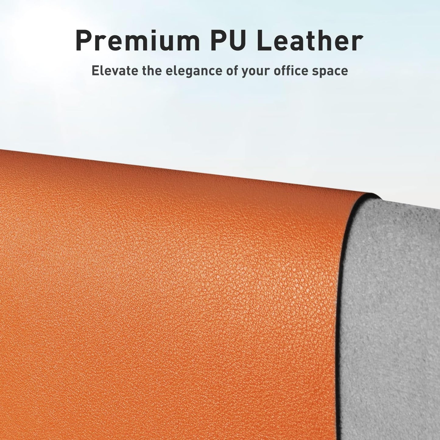 Aothia Faux Leather Desk Mat - Non-Slip PU Leather Desk Blotter, Waterproof Writing Surface, Large
