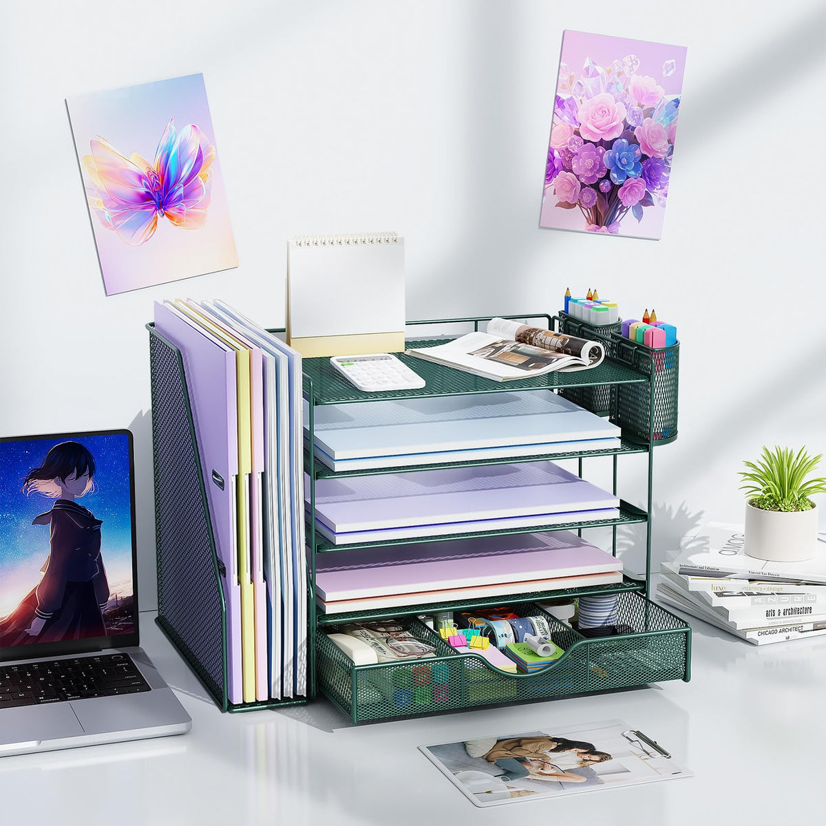 gianotter 5-Tier Desk Organizer with Drawers and File Holders