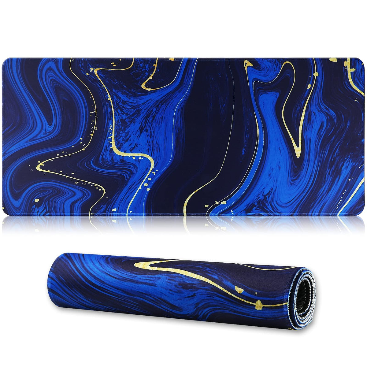 Jahosin Large Gaming Mouse Pad with Stitched Edges,[35.4x15.7In] Extended Mouse Pad with Non-Slip