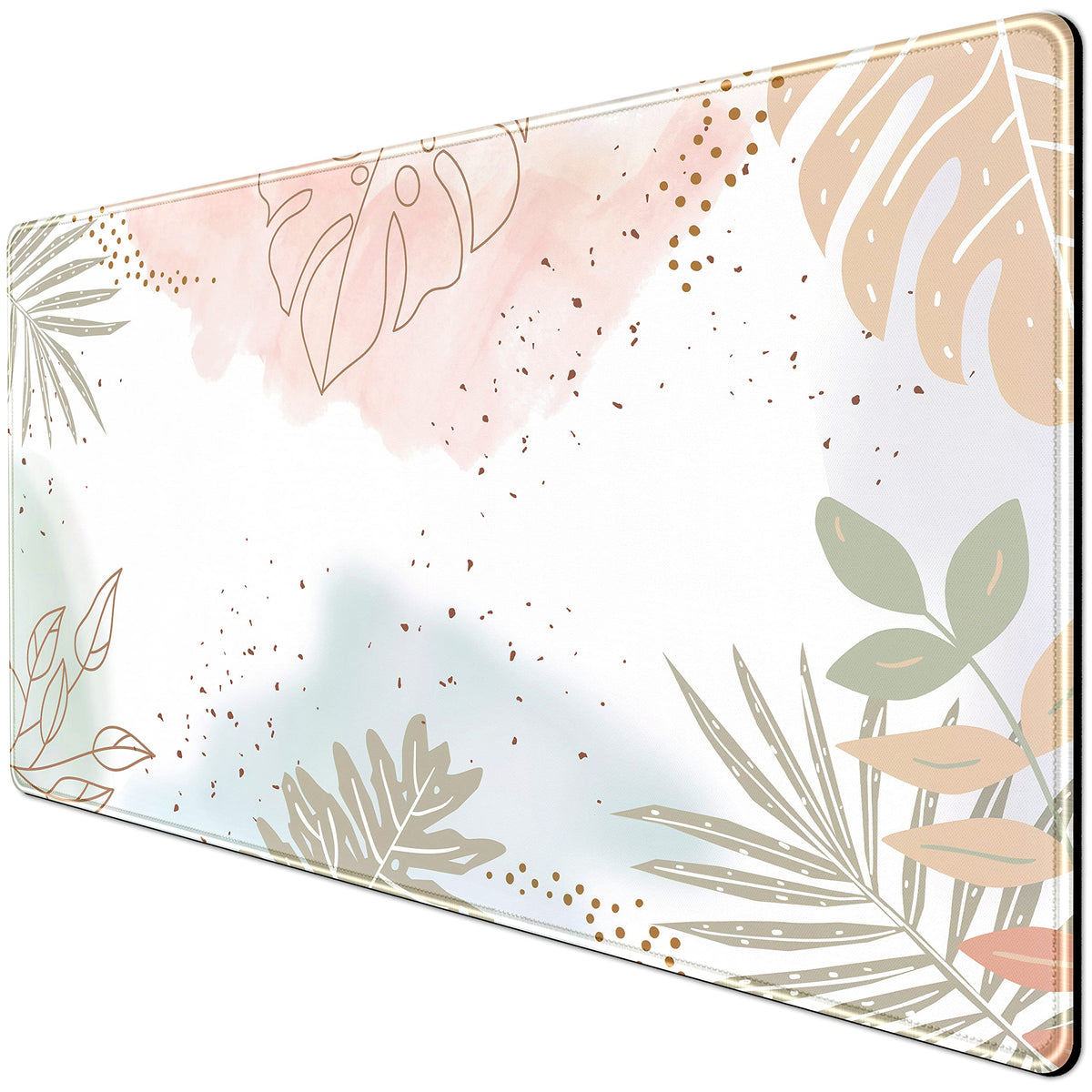 Keyboard mat Boho Pastel Painting Mousepad Matcha Green Plant Abstract Accessories Desk pad Mouse