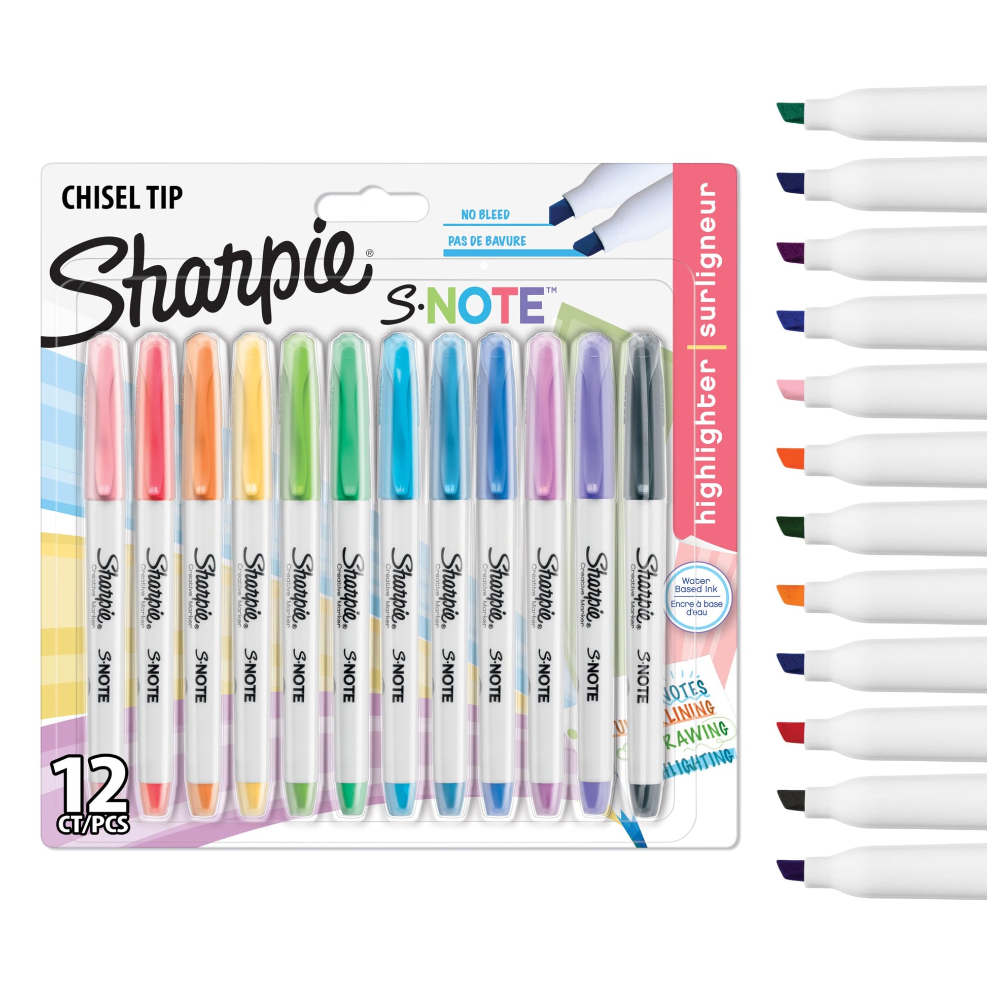 Sharpie S-Note Creative Colouring Highlighter Pens | Marker Pen to Write, Draw & More | Assorted