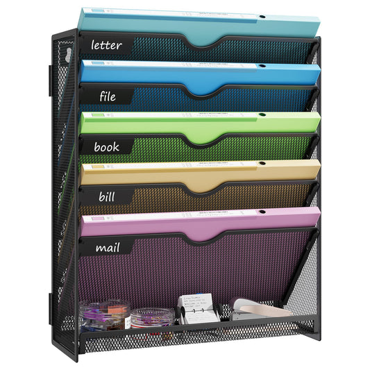 Kinkota Hanging Wall File Organizer 6-Tier Wall Mount Mail Organizer