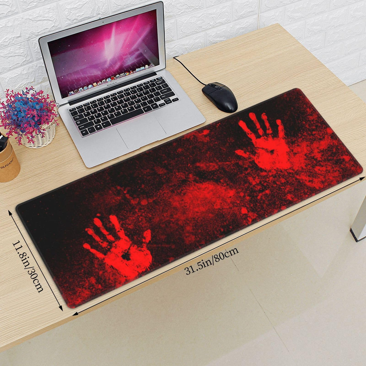 Sigouyinei Extra Large Desk Pad 31.5x12in Office Gaming Non-Slip Mouse Pad