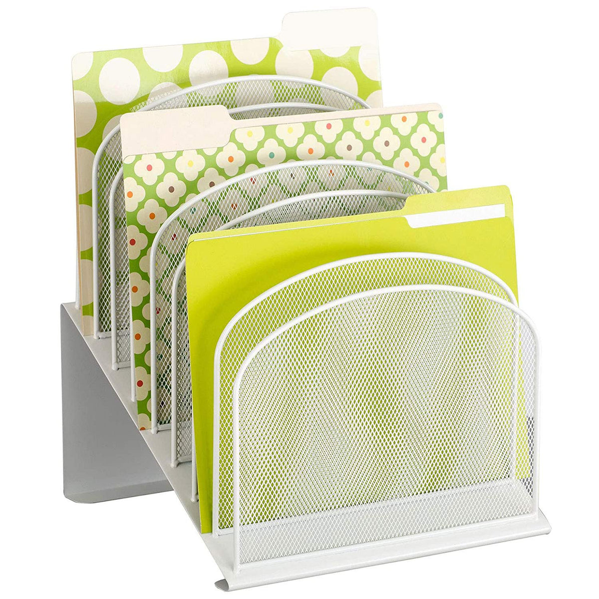 Safco Onyx Mesh 8 -Tier Vertical Desktop Organizer | Steel Mesh Construction | Portable Tabletop
