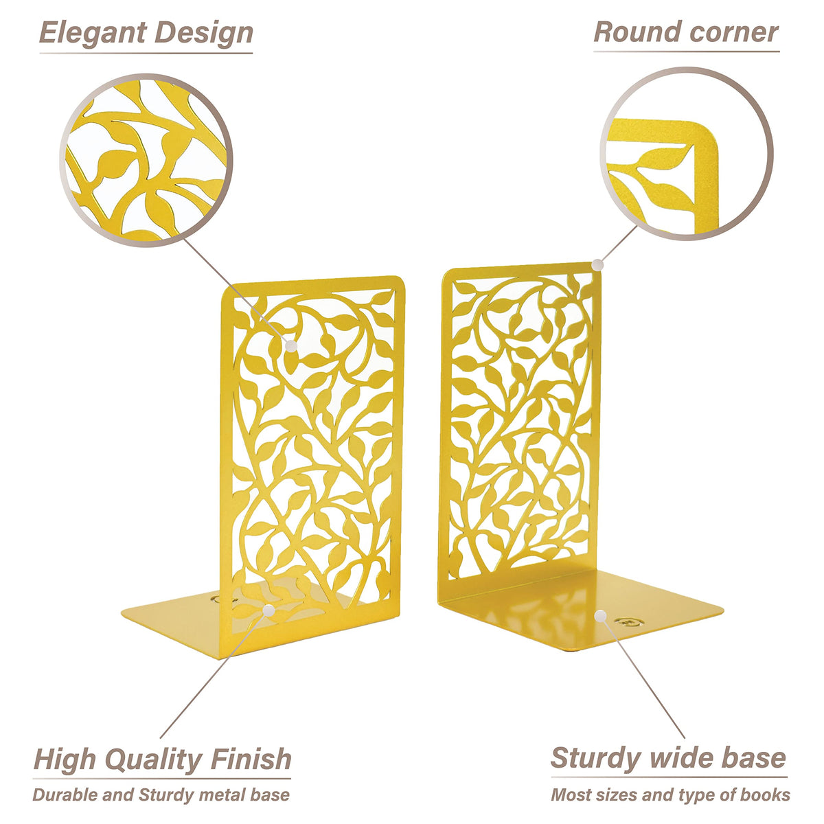 CNK Book Ends Bookends for Decorative Books Holder Bookend Shelves End Hold Heavy Duty Holders