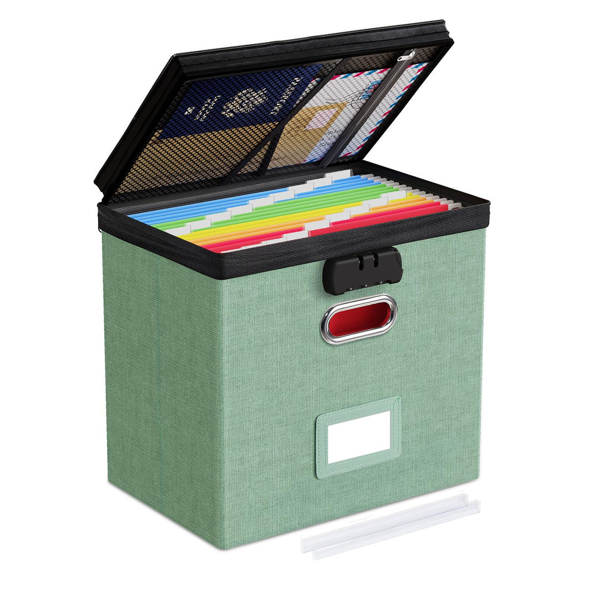 Oterri Lockable File Box Small 1-Pack Hanging Organizer for Letter-Size