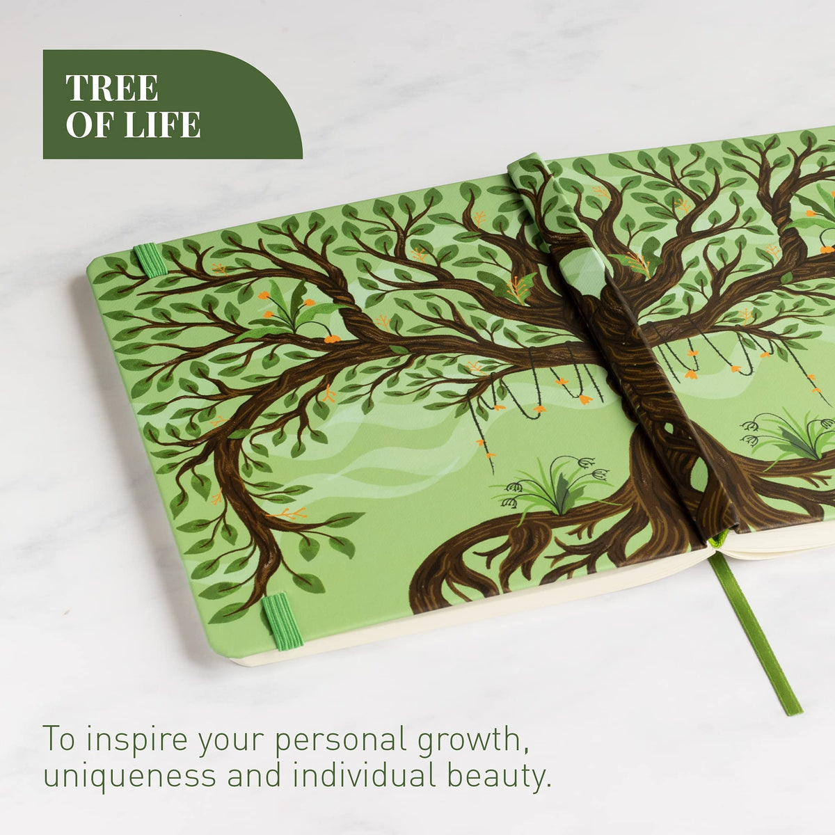 Rileys Tree of Life Lined Journal Notebook, 8x6 in, Hardcover, 240 Pages
