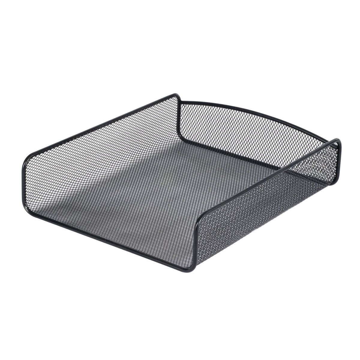 Safco Onyx Mesh Single Tray Desktop Organizer | Heavy Duty Steel | Powder Coat Finish | 11.75 x