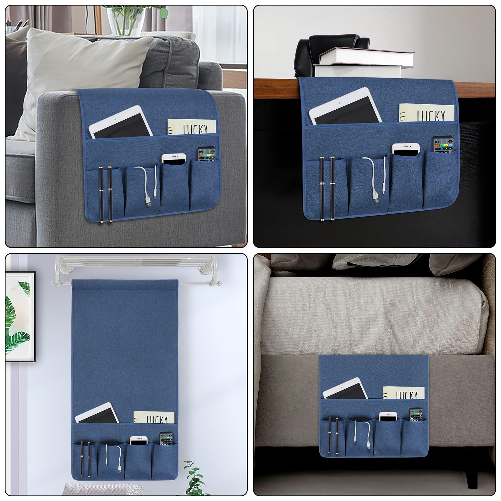 Remote Control Holders for Armchairs, Couch Caddy, Featuring Non-Slip Bases