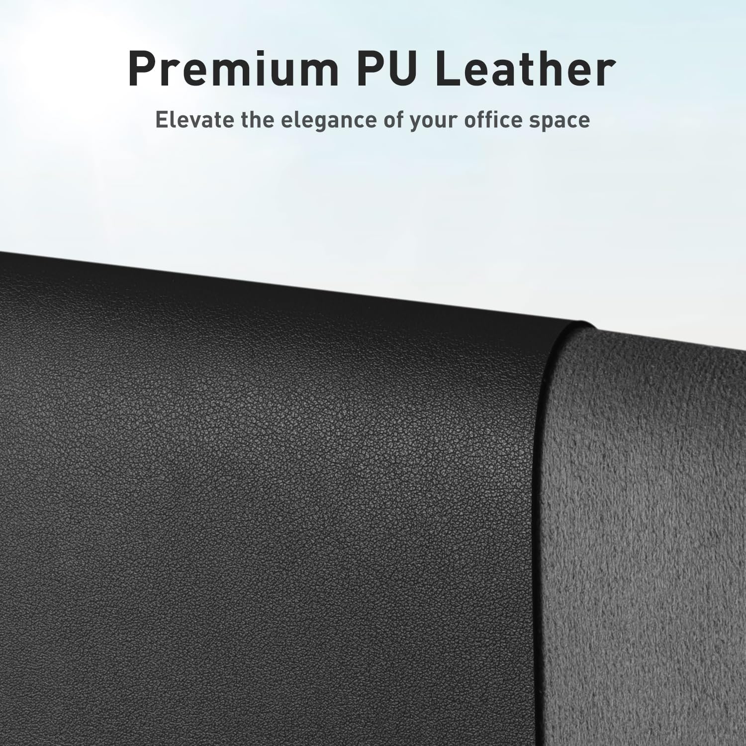 Aothia Faux Leather Desk Mat - Non-Slip PU Leather Desk Blotter, Waterproof Writing Surface, Large