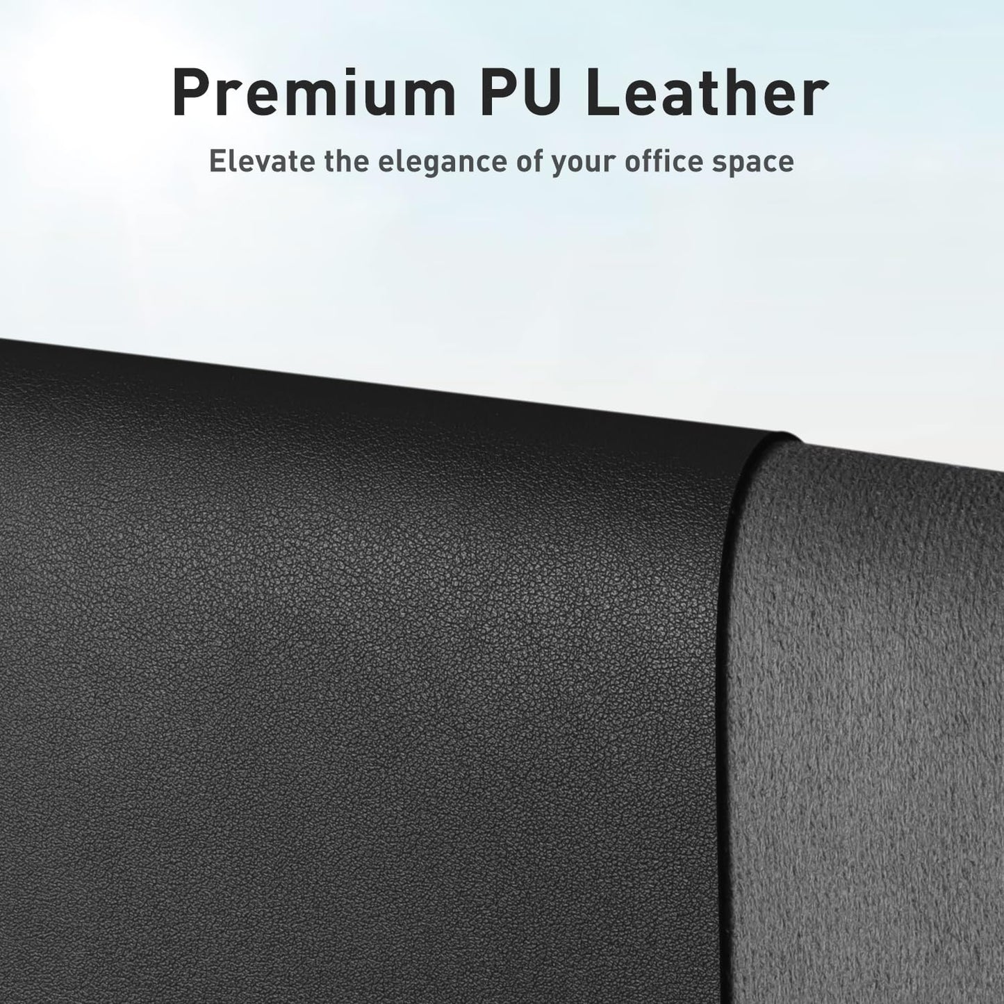 Aothia Faux Leather Desk Mat - Non-Slip PU Leather Desk Blotter, Waterproof Writing Surface, Large