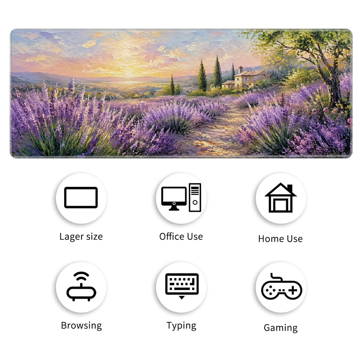 Desk Mat Large Gaming Mouse Pad + Coaster