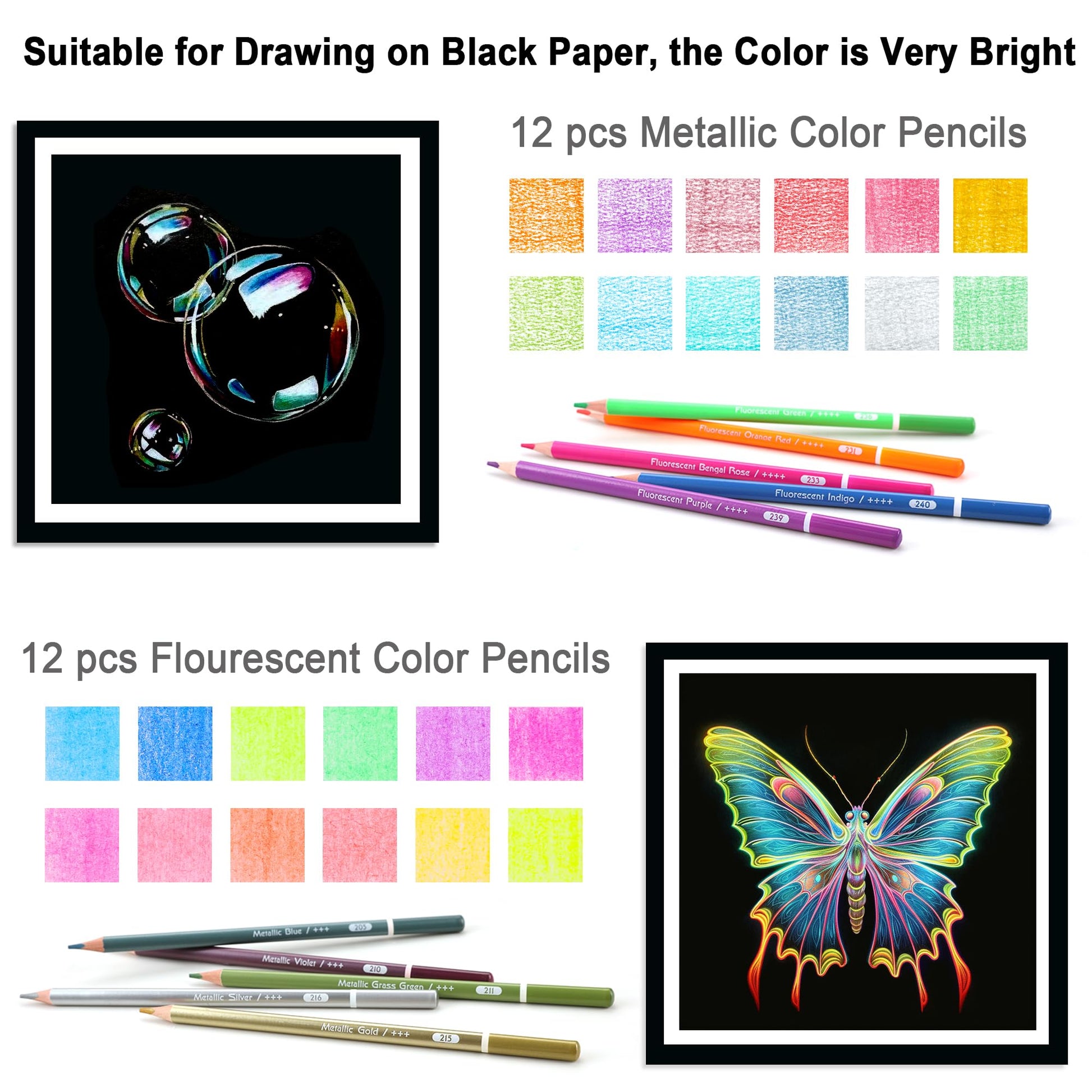 KALOUR 106 Coloring Sketching Kit Set - Art Supplies with Sketchbook & Watercolor Paper - Include