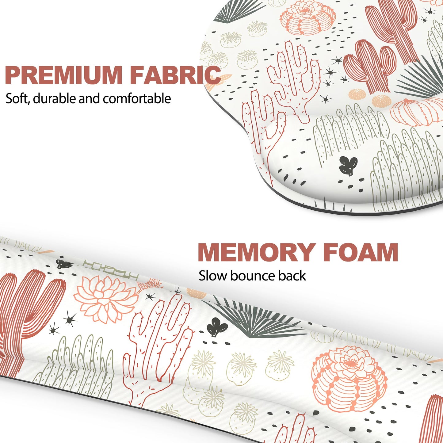 Ergonomic Mouse Pad with Wrist Rest and Keyboard Wrist Rest, Mousepad
