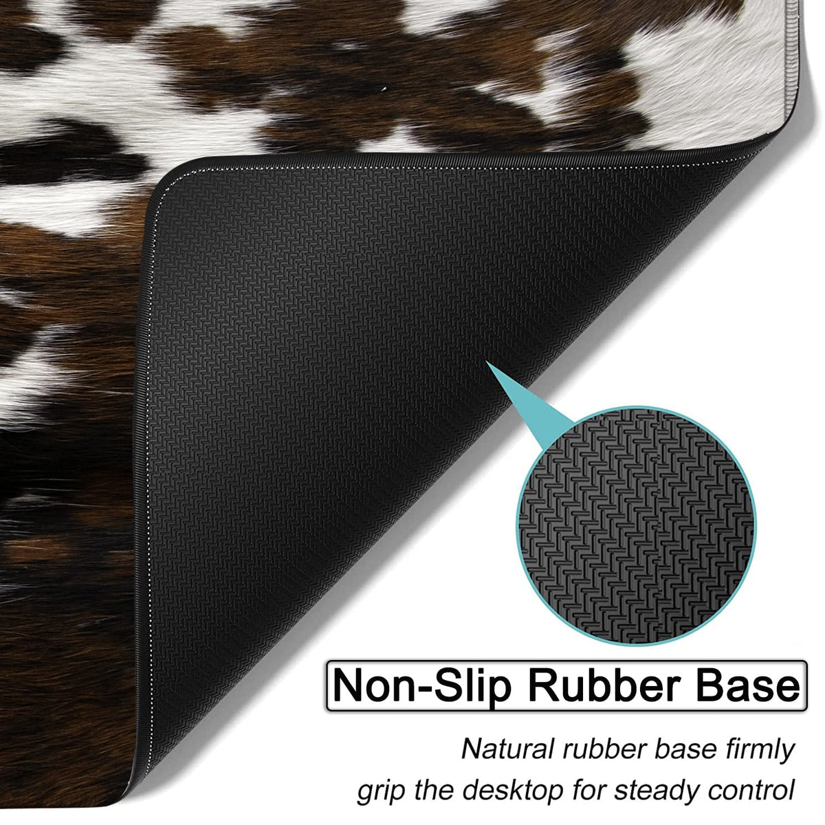 Large Gaming Mouse Pad, 31.5x11.8 in Extended Computer Mouse Mat with Non-Slip PU Base, Ergonomic