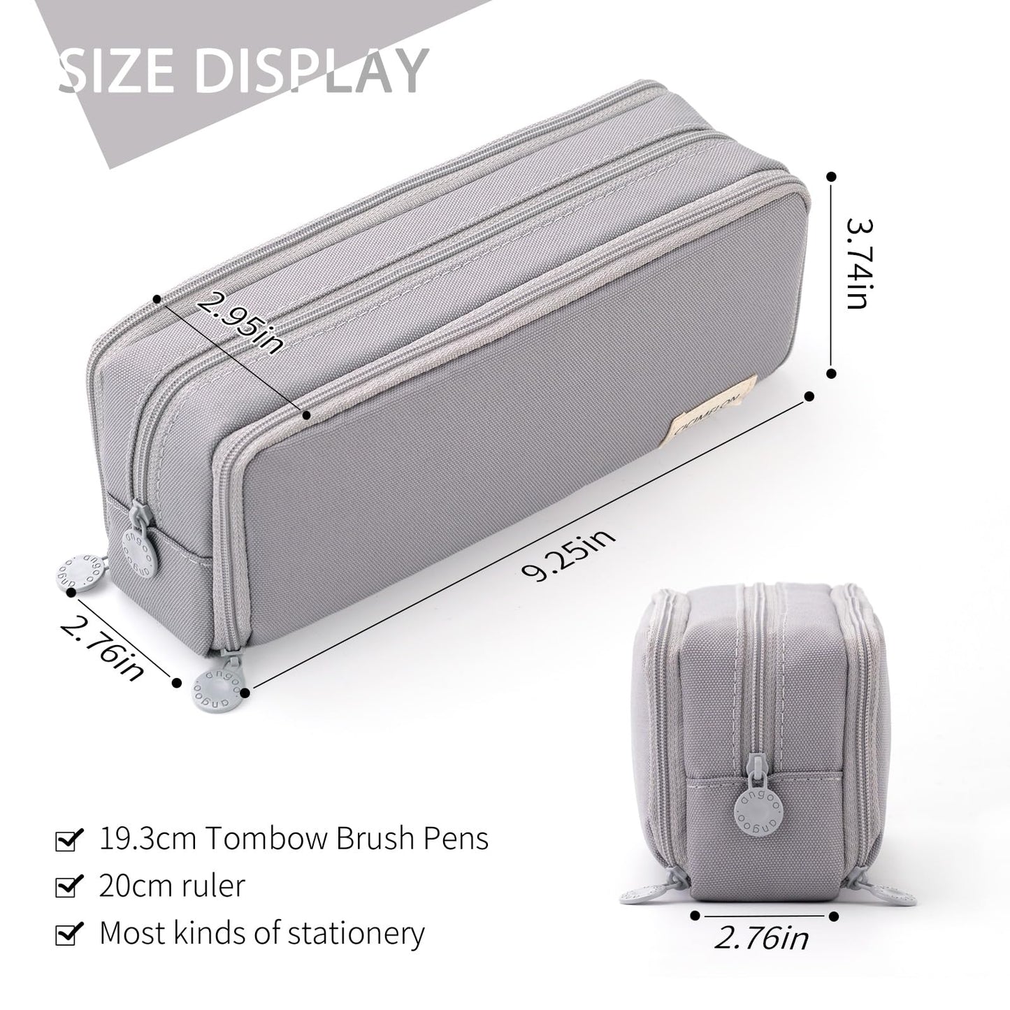 CICIMELON Large Capacity Pencil Case 3 Compartment Pouch Pen Bag for School Teen Girl Boy Men Women