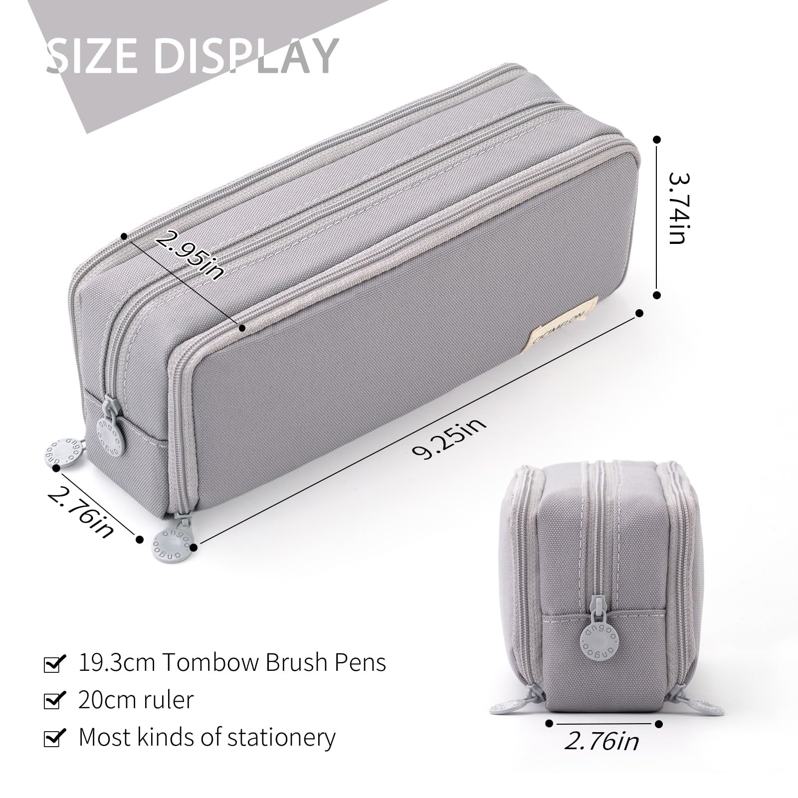CICIMELON Large Capacity Pencil Case 3 Compartment Pouch Pen Bag for School Teen Girl Boy Men Women