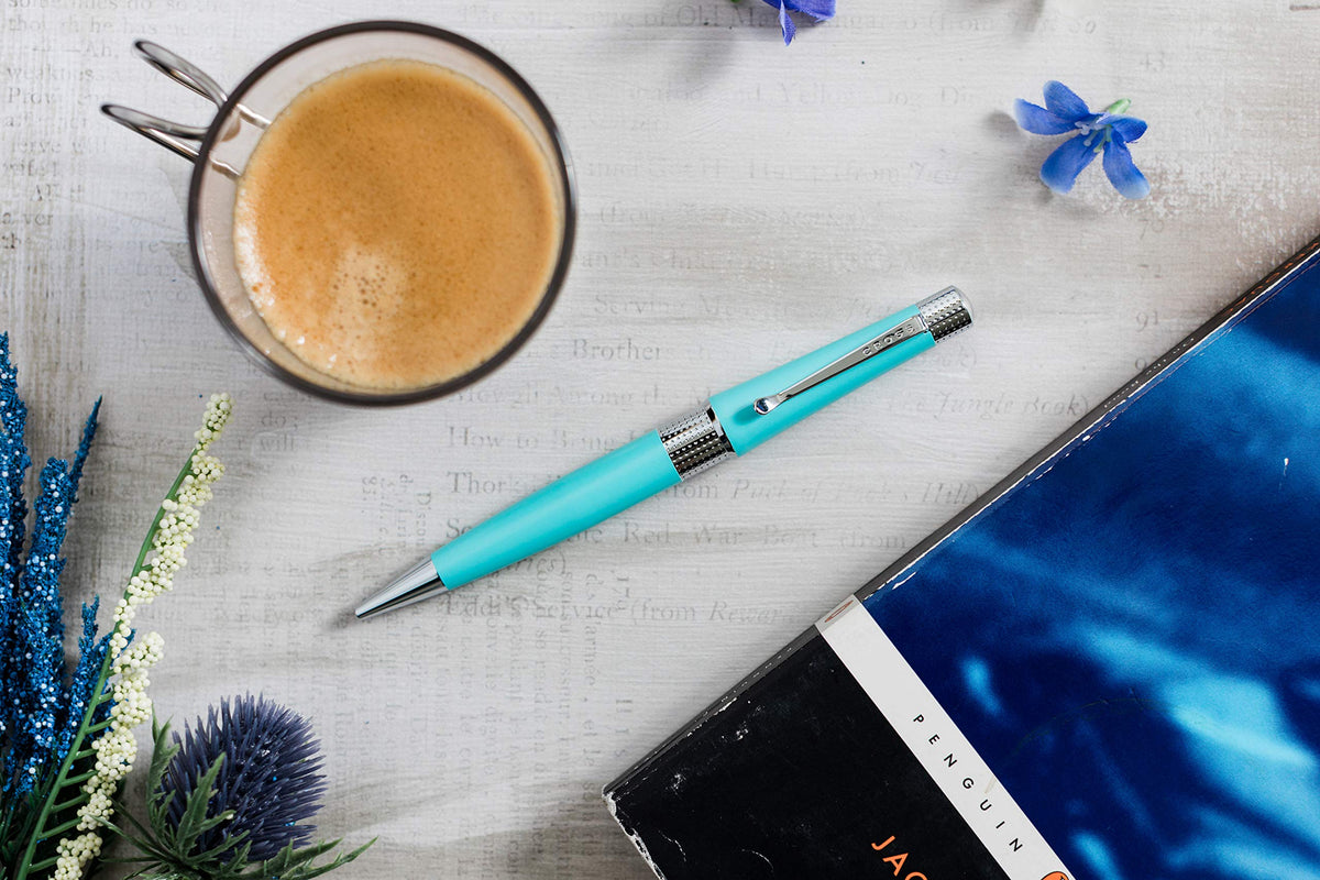 Cross Beverly Refillable Ballpoint Pen, Medium Ballpen, Includes Premium Gift Box - Sea Foam