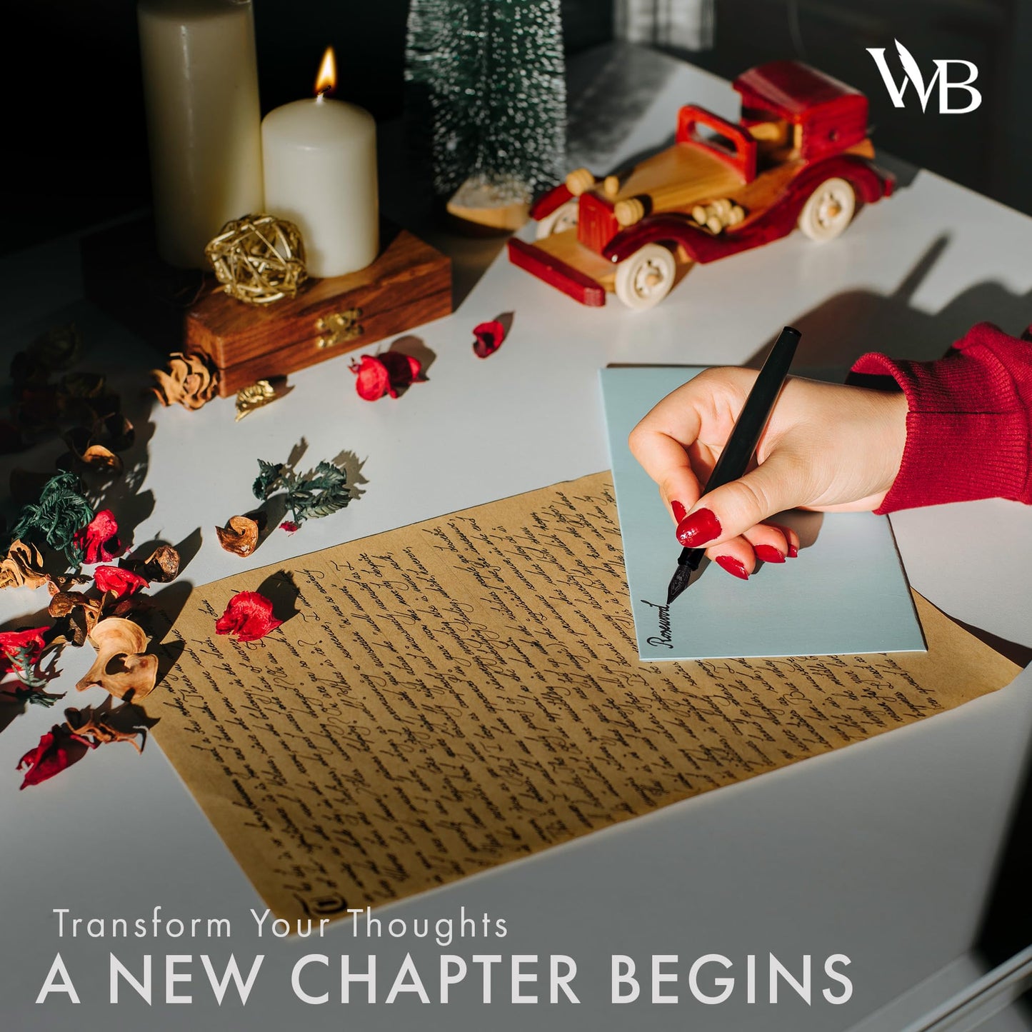 Wordsworth & Black Luxury Fountain Pen Set for Writing, 6 Nibs, All Black