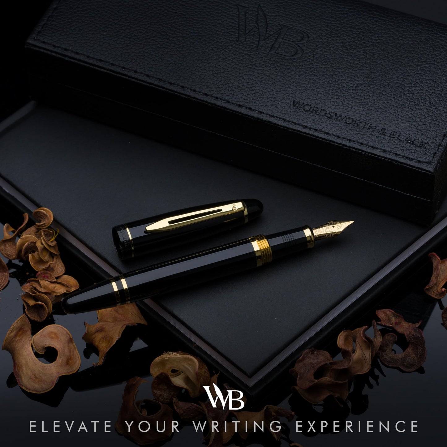Wordsworth & Black Majesti Fountain Pen Set for Writing, Medium Nib