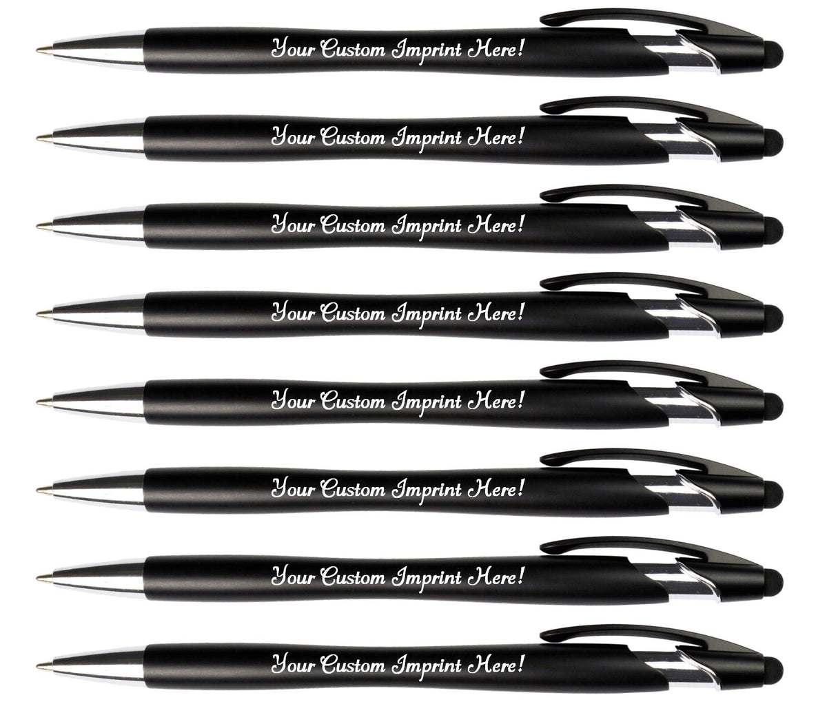 Ballpoint Pen w/Stylus Tip Click Action Custom Personalized Black Writing Ink - The Beemer - Full