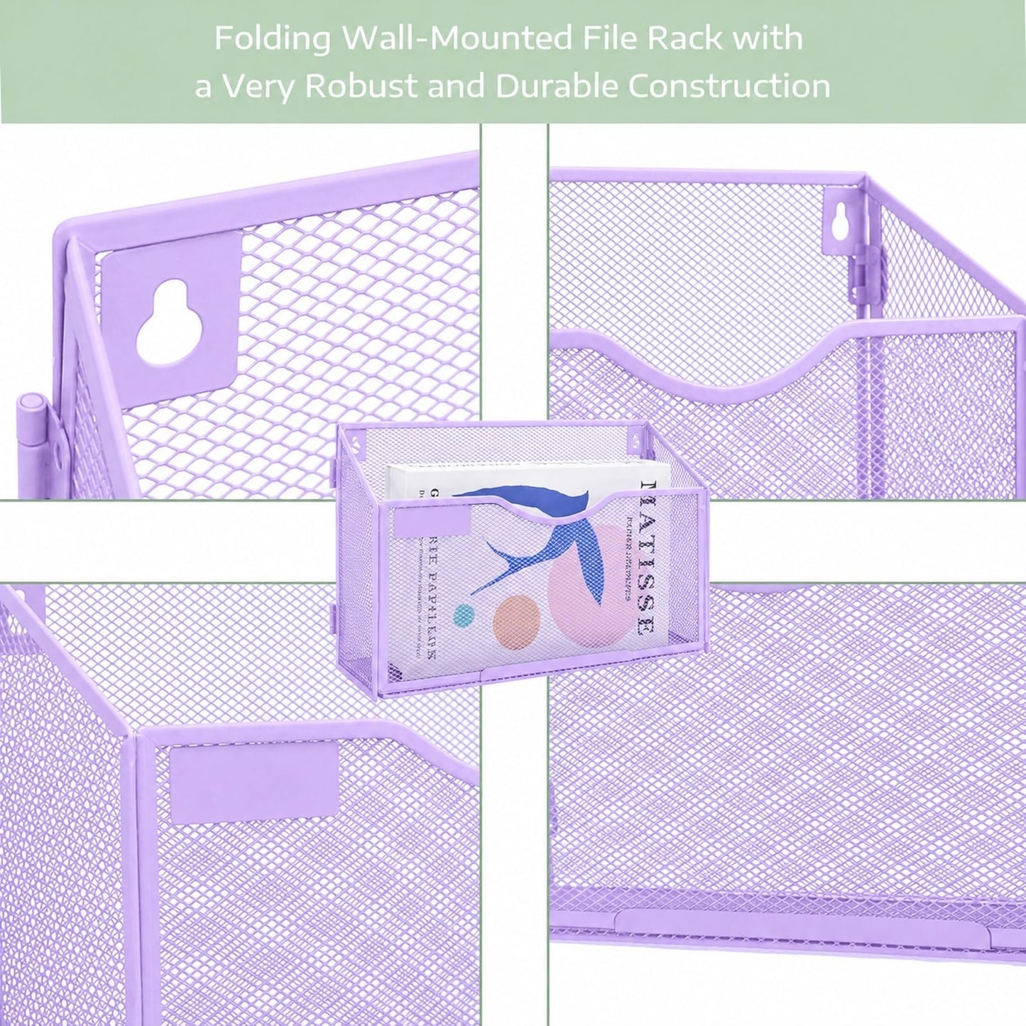 ideallife 1 Pocket Mesh Wall File Holder Organizer Office Hanging File Folder Magazine Rack
