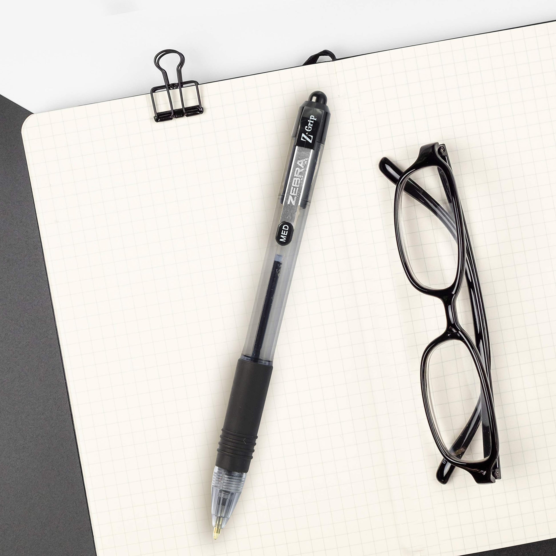 Zebra Pen Z-Grip Retractable Ballpoint Pen, Black Ink, 1.0mm, 6-Pks 108 Ttl