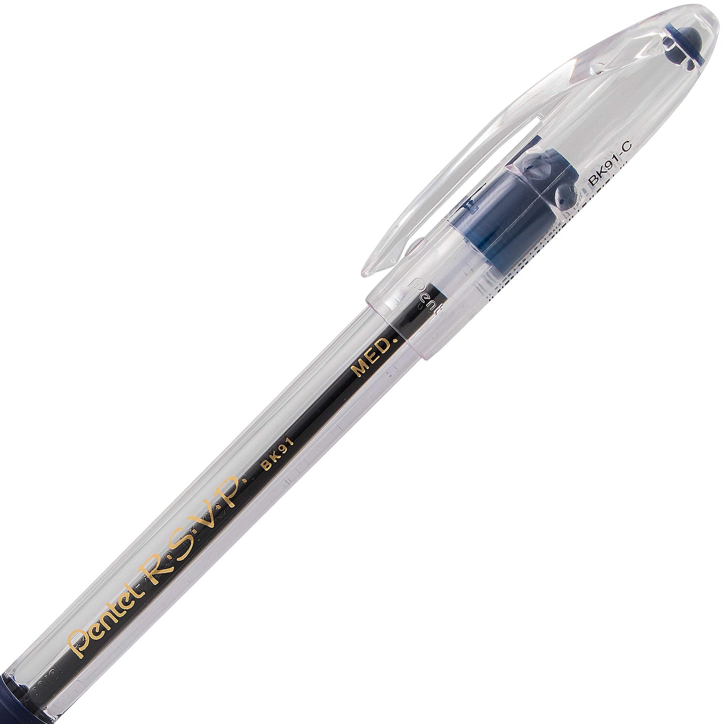 Pentel RSVP Ballpoint Pen, (0.7mm) Fine Line, Blue Ink, 72pk Canister (BK90PC72C)