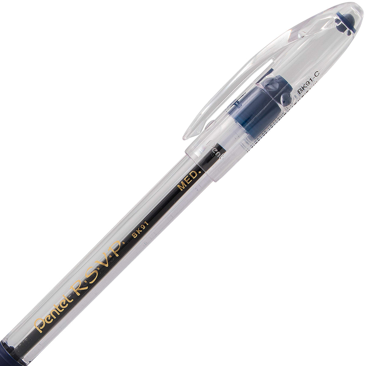 Pentel RSVP Ballpoint Pen, (0.7mm) Fine Line, Blue Ink, 72pk Canister (BK90PC72C)
