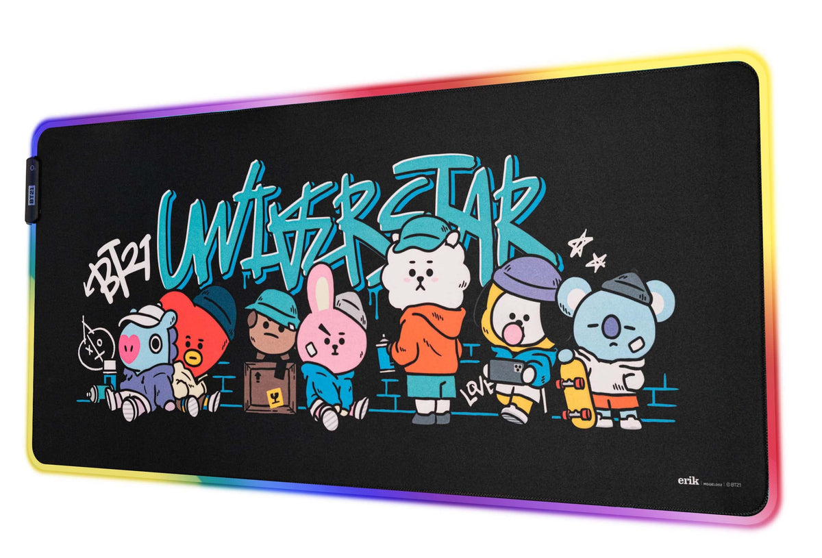 Grupo Erik BT21 XXL Mouse Pad LED RGB - Kawaii Gamer Gifts, Merch
