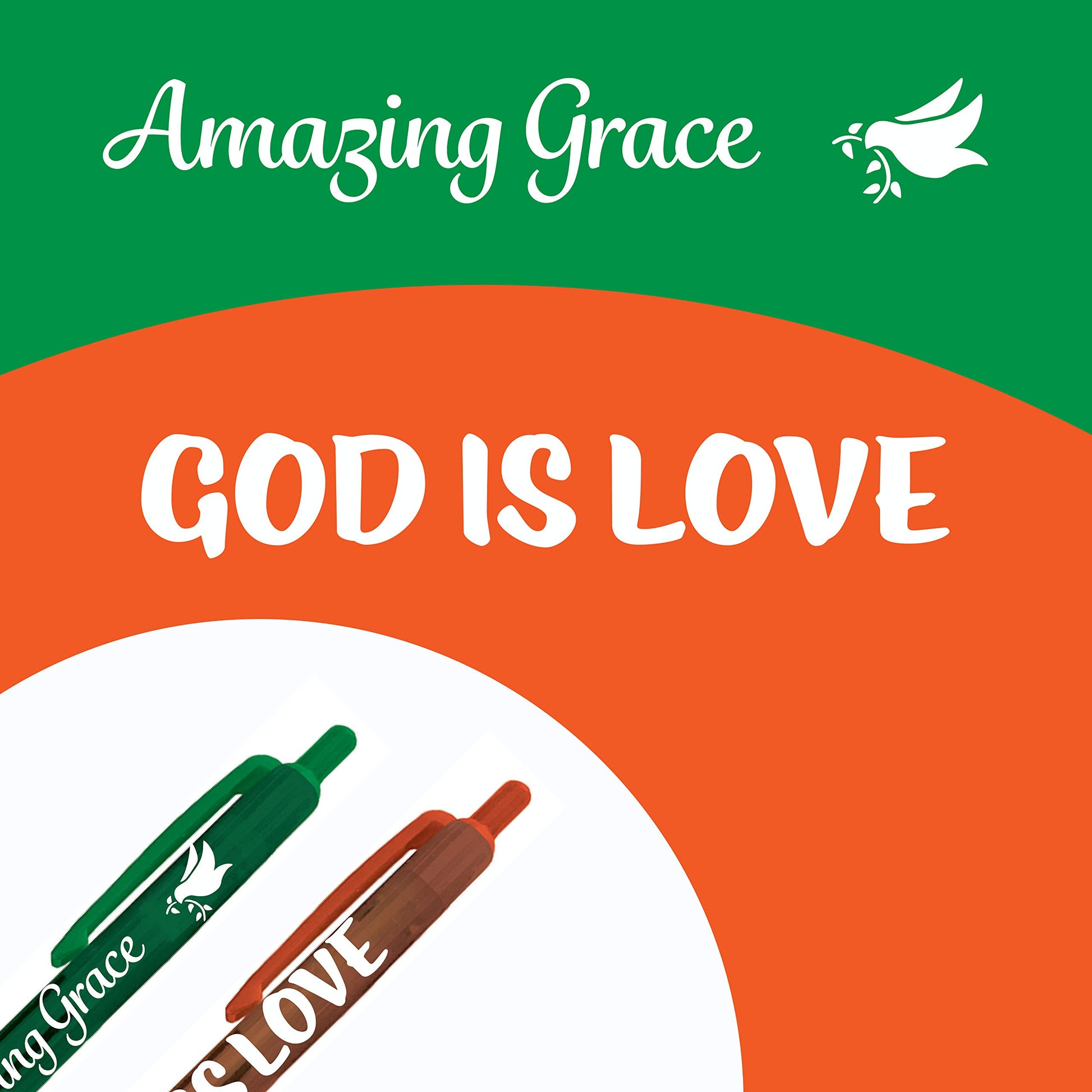 Greeting Pen Christian Inspirational Translucent 12 Pen Set with 6 designs (46005)