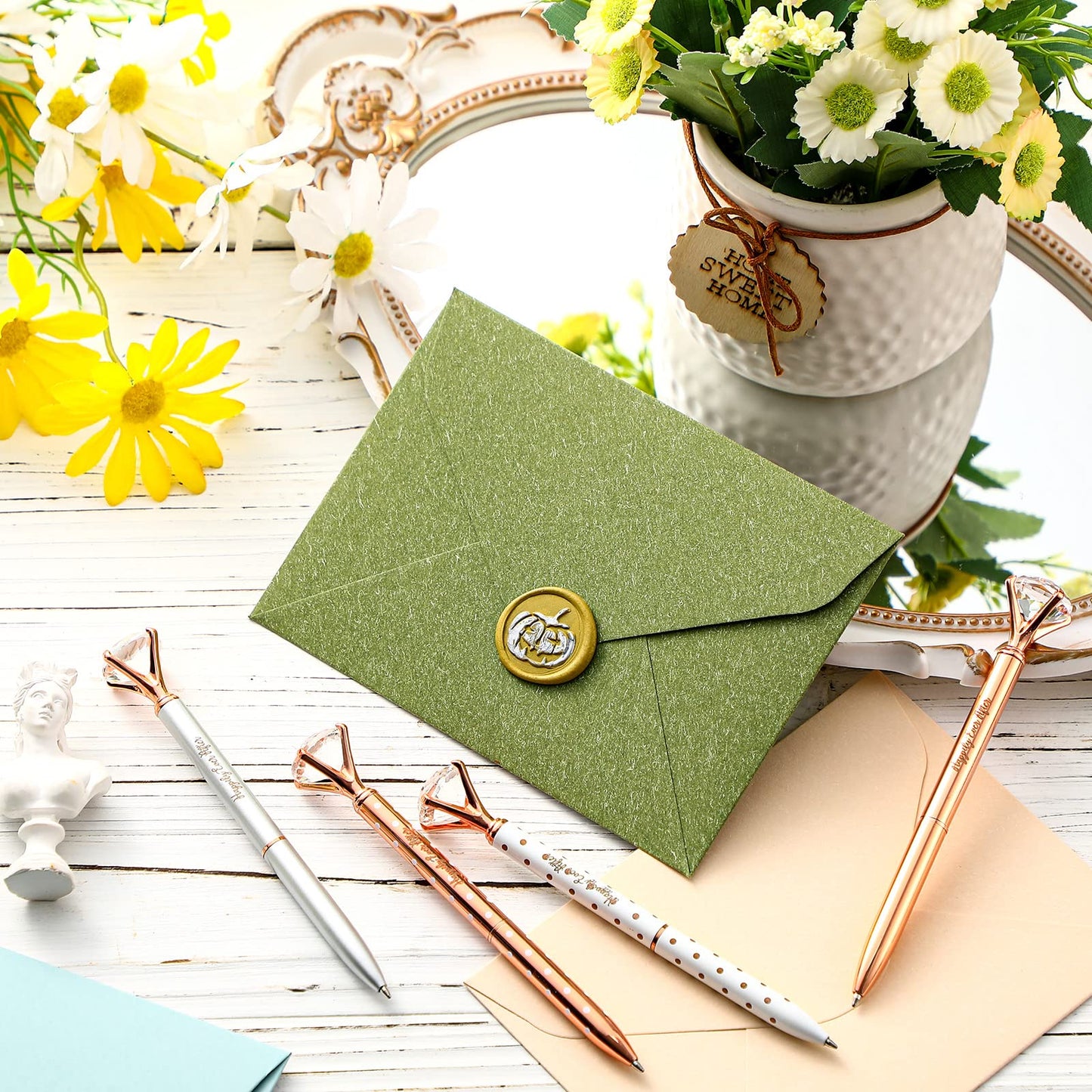 Yexiya 24 Pcs Bridal Shower Gifts Wedding Diamond Pens for Guests