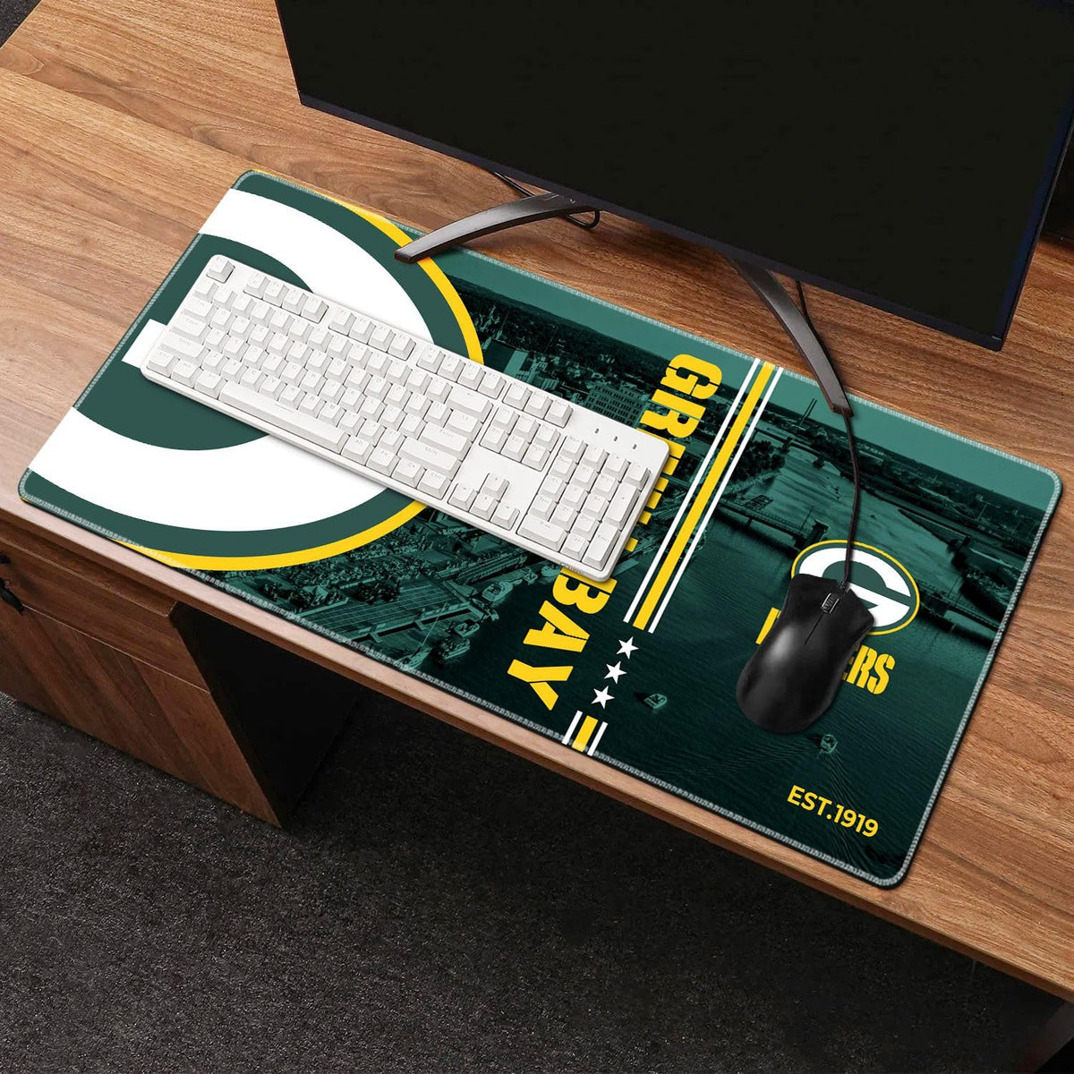 Large Stitched Edges Gaming Mouse Pad,31.5 X 13.8 Inch Mousepad for Laptop Computer Desktop