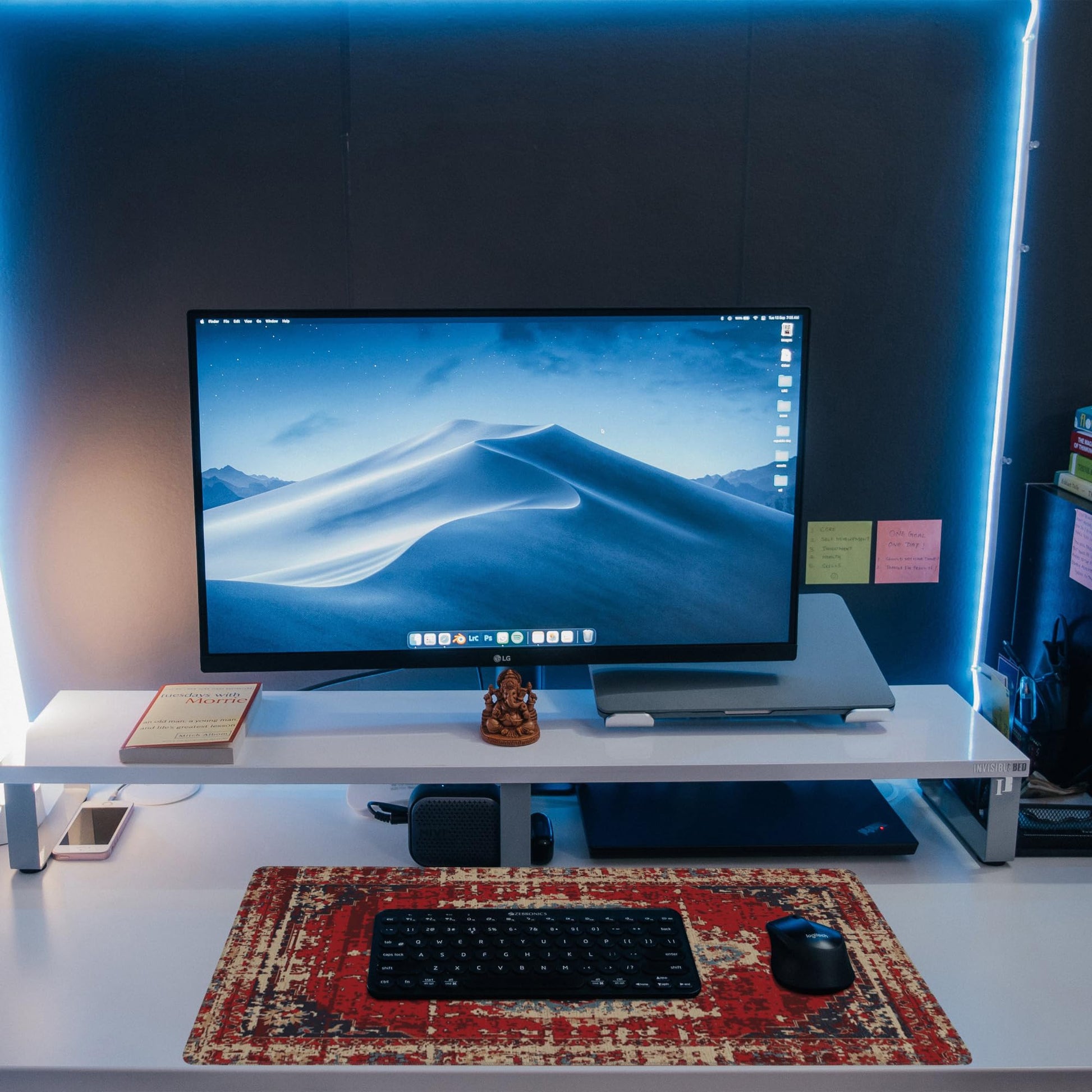 Desk Mat,Boho Carpet Style Large Gaming Mouse Pad XL,Boho Rug Desk Pad,Extended Big Computer