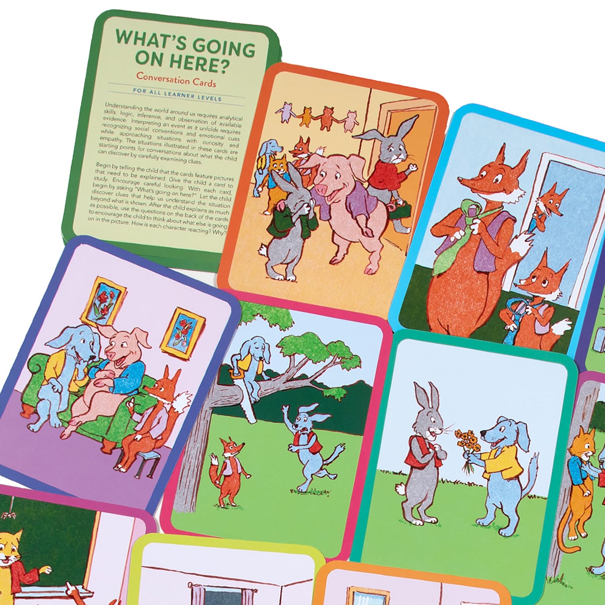 eeBoo: What's Going on Here - 50 Conversation Flashcards, Develops Empathy Through Friendly